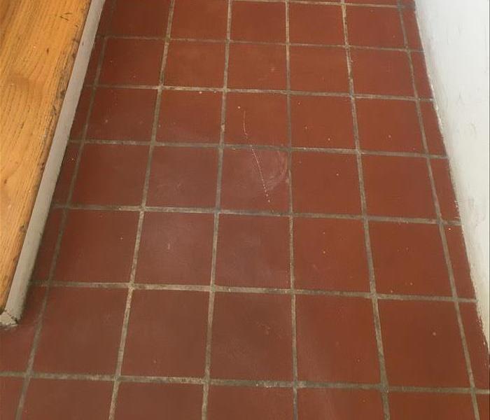 dirty red tile